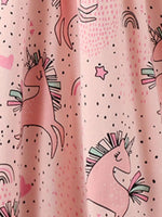 Children's Unicorn Print Round Neck Summer Dress