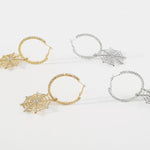 Spider Web Dangle Hoop Earrings