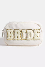 Fame Fuzzy Glitter Bride Crossbody Bag