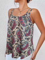 Paisley Print Round Neck Tank