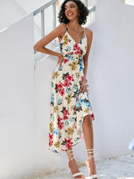 Floral Print Spaghetti Strap Midi Dress