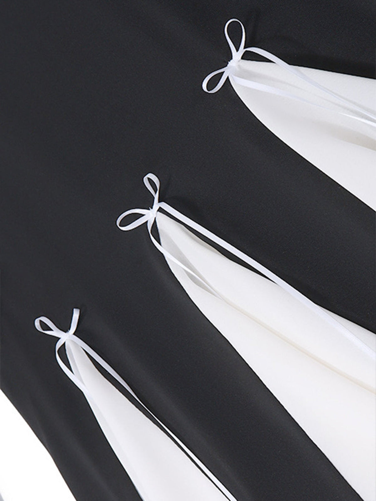 Two Tone Bowknot Decor Mini Dress