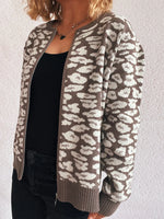 Zip Up Long Sleeve Cardigan