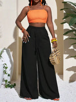 Wide-Leg Pants with Drawstring