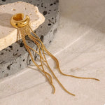 18K Gold-Plated Chain Fringe Earrings