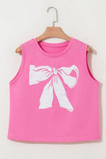 Bow Print Boxy Fit Tank Top