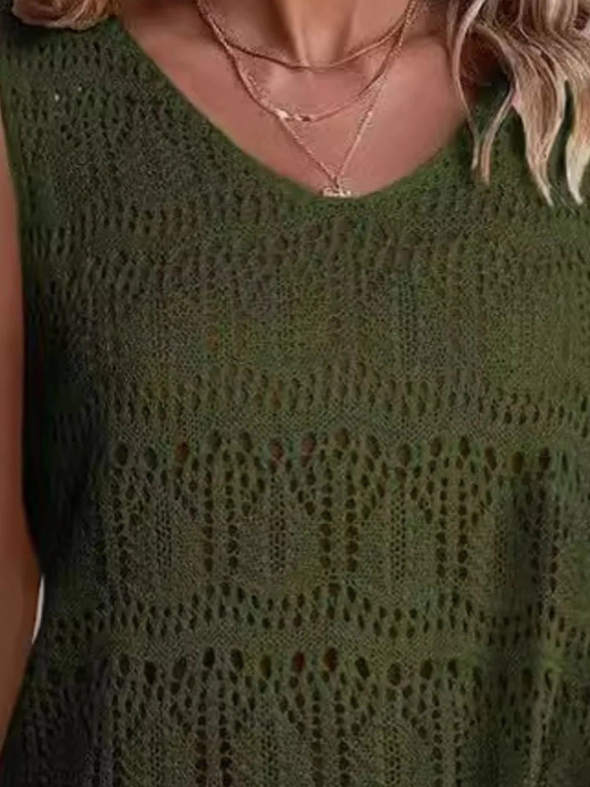 Crochet Sleeveless Sweater Vest