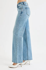 RISEN Full Size Low Rise Ankle Boyfriend Distressed Jeans Plus Size