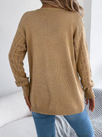 Open-Front Crochet Knit Cardigan