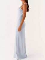 V-Neck Bodycon Maxi Dress