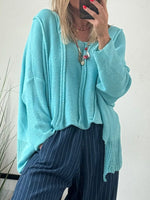 High-Low Drop Shoulder Sweater