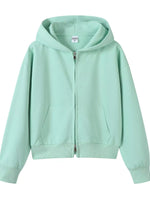 Full Size Casual Zip-Up Long Sleeve Hoodie Plus Size