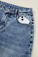 Cuffed Straight Loose Jeans