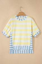 Striped Casual Half Sleeve Top