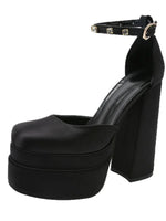 Platform High Heel Ankle Strap Pumps