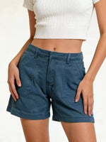 Pocketed Denim Shorts