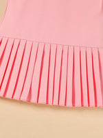 Children's Bow-Accented Pleated Dress