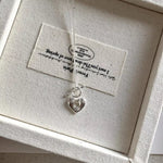 925 Sterling Silver Heart Toggle Clasp Necklace