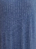 Casual Ribbed Knit Long Sleeve Swing Dress