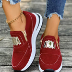 Round Toe Platform Slip-Ons