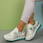 Floral Mesh Wedge Athletic