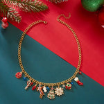 18K Gold-Plated Christmas Charm Necklace