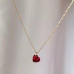 925 Sterling Silver Zircon Heart Necklace