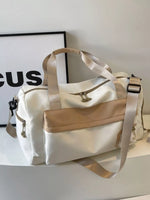 Contrast Oxford Cloth Travel Bag