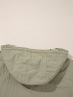 Zip Up Cropped Hooded Utility Jacket