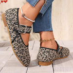 Leopard Print Mary Jane Loafers