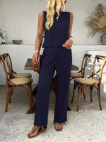 Tie Back Tank and Wide Leg Pants Set