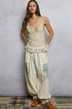 POL Lace Detail V-Neck Ribbed Cami