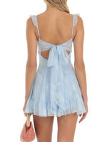 Floral Sweetheart Ruffled Cami Mini Dress