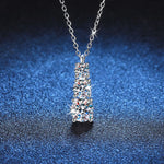 1.8 Carat Moissanite 925 Sterling Silver Pendant Necklace