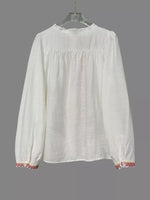 Embroidered Button Up Long Sleeve Shirt