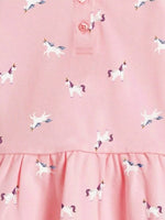 Children's Button Detail Short Sleeve Dress