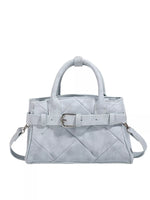 Quilted Buckle Accent Crossbody Bag