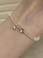 Crystal Beaded Bracelet with Butterfly Charm