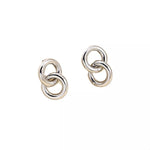 Interlocked Chain Link Stud Earrings
