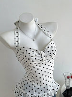 Polka Dot Halter Neck Cami