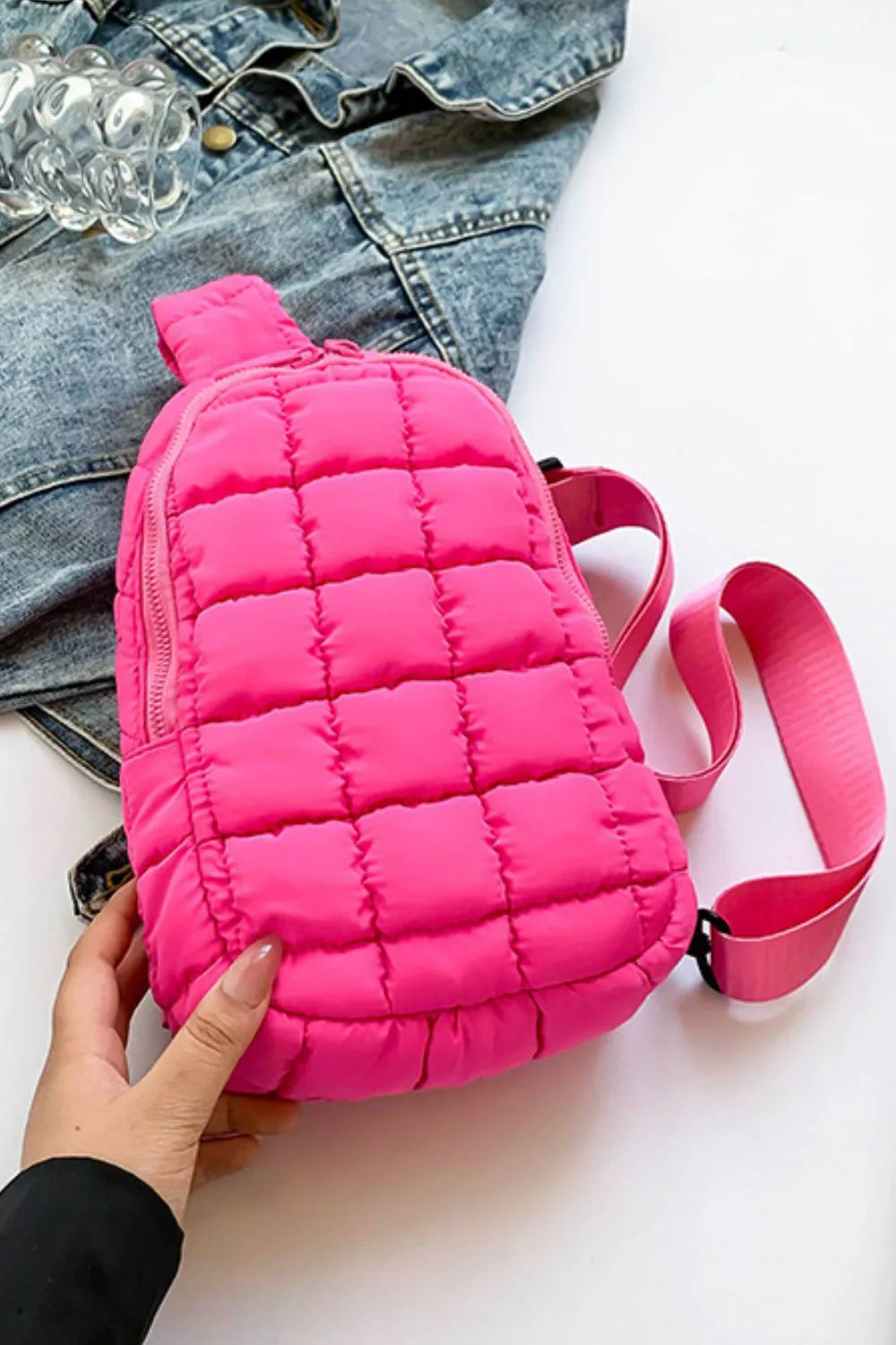 Quilted Nylon CrossbodyBag