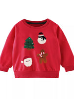 Children's Christmas Theme Crew Neck Sweatshirt