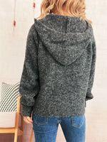 Quarter Zip Ribbed Hem Sweater