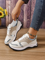 Lace Up Round Toe Sneakers