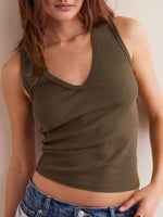 V-Neck Wide Strap Tank