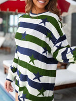 Stars and Stripes Long Sleeve Sweater