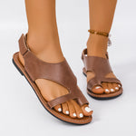 Toe Loop Ankle Strap Sandals