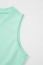 Drawstring Elastic Waistband Solid Color Two Piece Casual Set