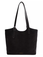 Solid Color Handbag with Plush Charm