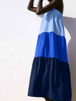 Color Block Wide Strap Dress